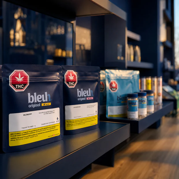 Productos Bleuh presentados en tienda